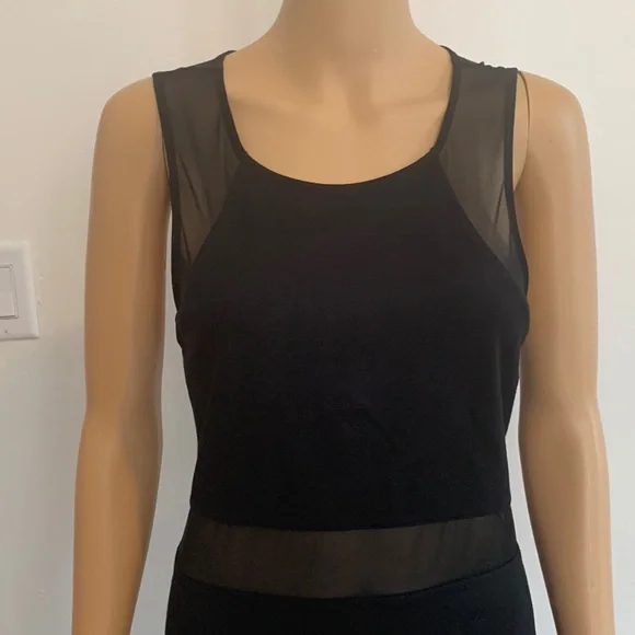 EXPRESS LIKE NEW Knit & Sheer Fabric Dress - Picture 1 of 11